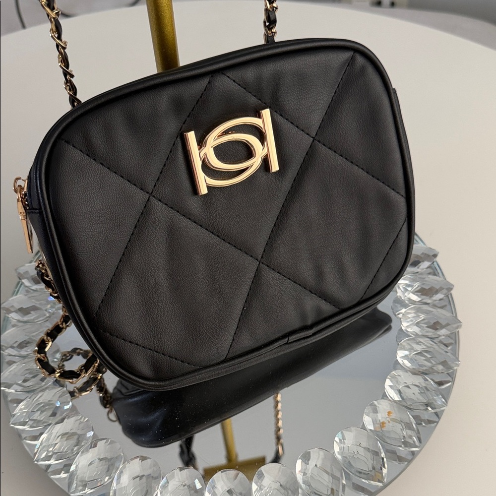 Bebe Black Quilted Shoulder Bag